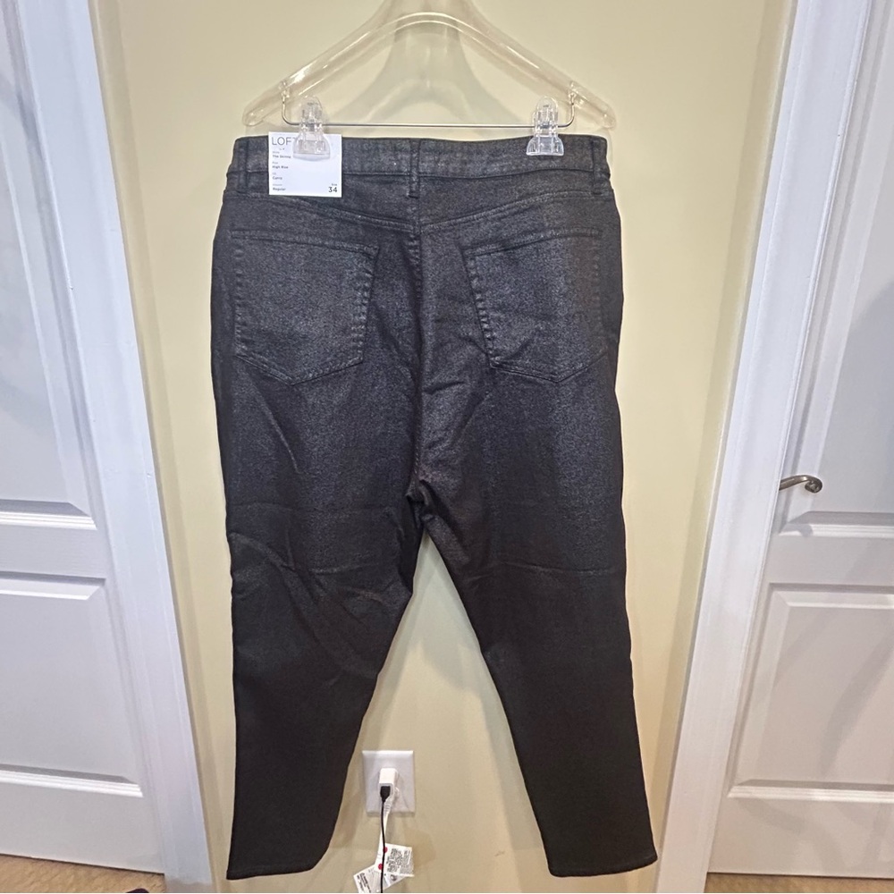 LOFT Shimmering Black Jeans - Picture 4 of 5